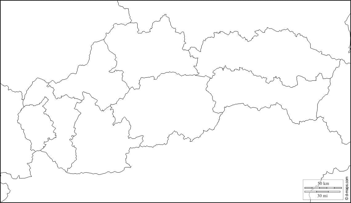 வரைபடம் வெற்று ஸ்லோவாகியா
