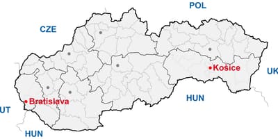 வரைபடம் kosice ஸ்லோவாகியா